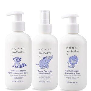MONAT Junior Gentle Kids Hair Care System - Shampoo, Conditioner, Detangler